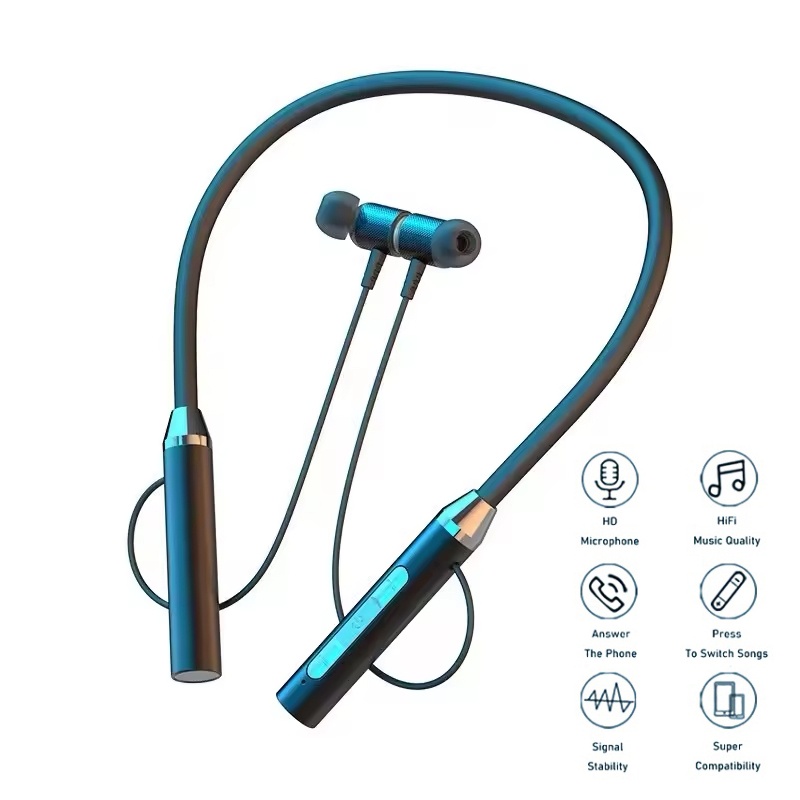 Magnetic Neckband Sports Earphones - Auricolari Bluetooth senza fili con fascia