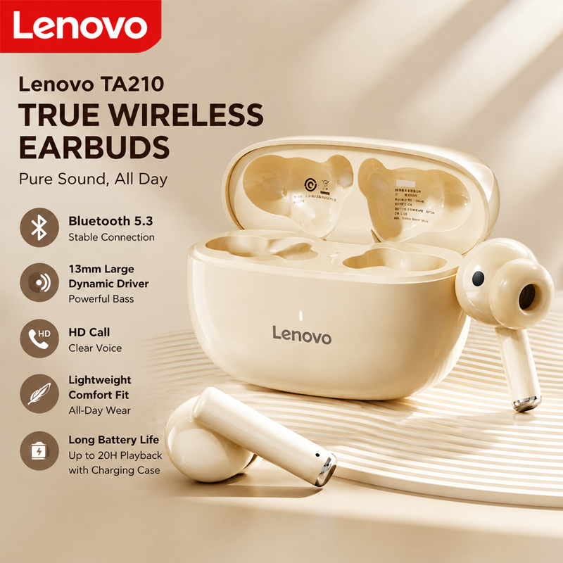 Anc Wireless Over Ear Headphones - Cuffie Bluetooth Wireless Lenovo TA210 con