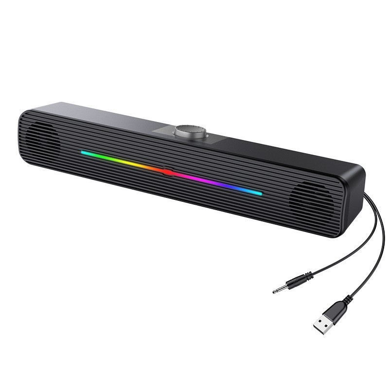 Rgb Computer Soundbar For Pc - E-1407 Altoparlante Wireless con Luci RGB,