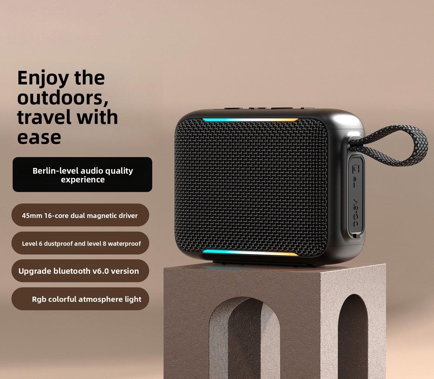 Portable Bluetooth Speaker Waterproof Ipx7 - Nuovo Altoparlante Bluetooth Portatile Impermeabile da