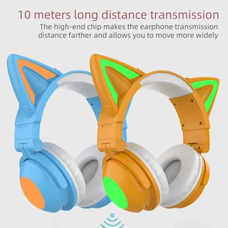 Cat Ear Bluetooth Headset Led - Nuovo ZW068 Bluetooth5.0 Cuffia senza fili