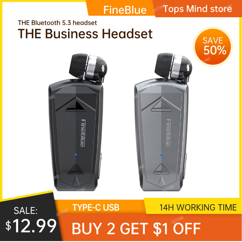 Type C Wired Earphones With Mic - Auricolari Wireless Fineblue F520 Mini, Bluetooth