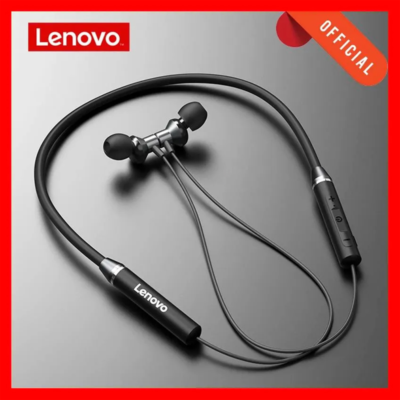 Magnetic Neckband Sports Earphones - Auricolari Bluetooth Lenovo Impermeabili, Qualità Audio