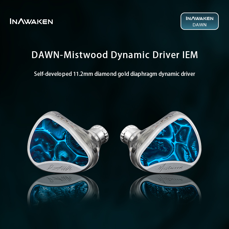 Planar Magnetic Iem Earphones - INAWAKEN Dawn Mistwood In-Ear Monitor con