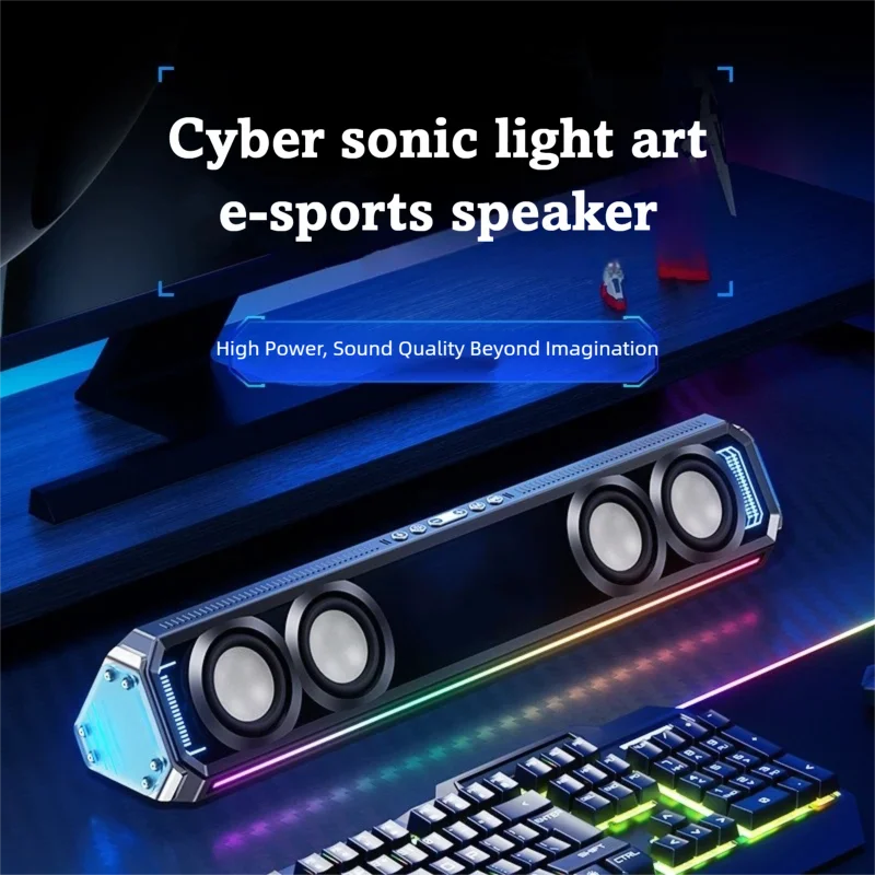Rgb Computer Soundbar For Pc - Soundbar da Gaming con Luce RGB,