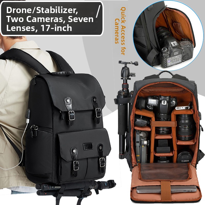 Drones - Zaino Professionale per Fotocamera DSLR, Grande