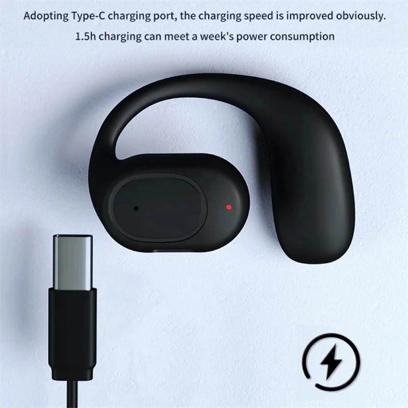 Open Ear Air Conduction Headphones - Auricolare Bluetooth a Conduzione Ossea con