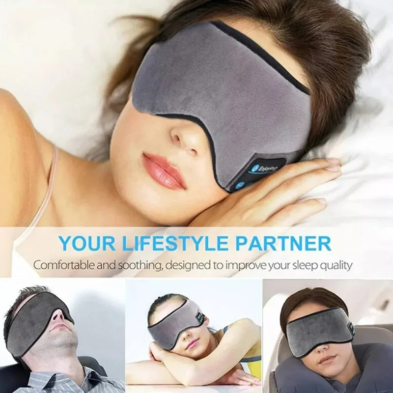 Sleep Mask Headphones Bluetooth - Maschera per Occhi 3D con Cuffie