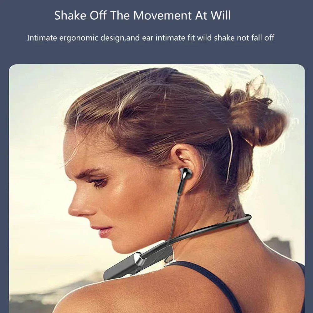 Magnetic Neckband Sports Earphones - Cuffie senza fili Bluetooth 5.0 Auricolari