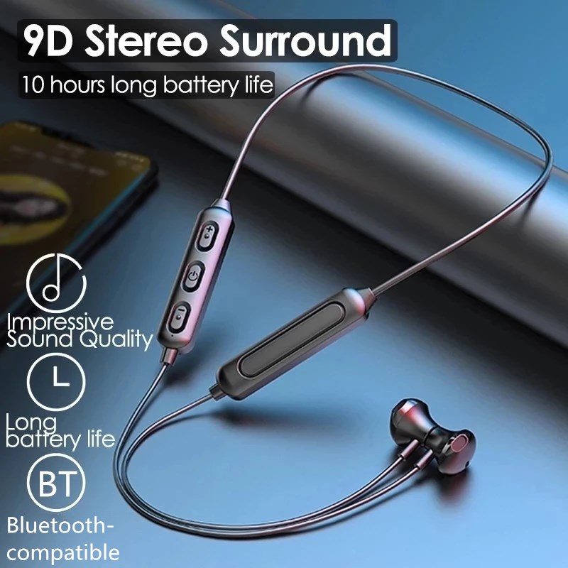 Magnetic Neckband Sports Earphones - Auricolari Bluetooth 5.0 senza fili sport