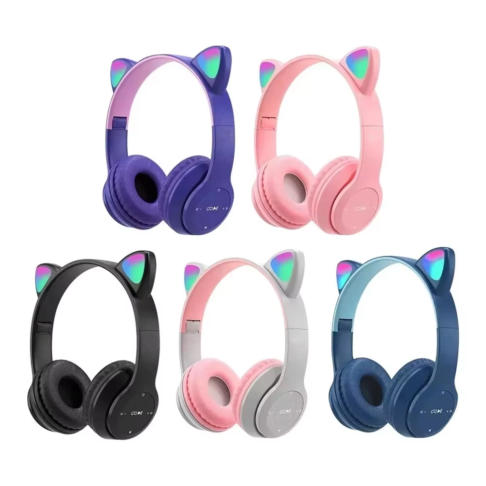 Cat Ear Bluetooth Headset Led - Cuffie da gioco wireless per bambini