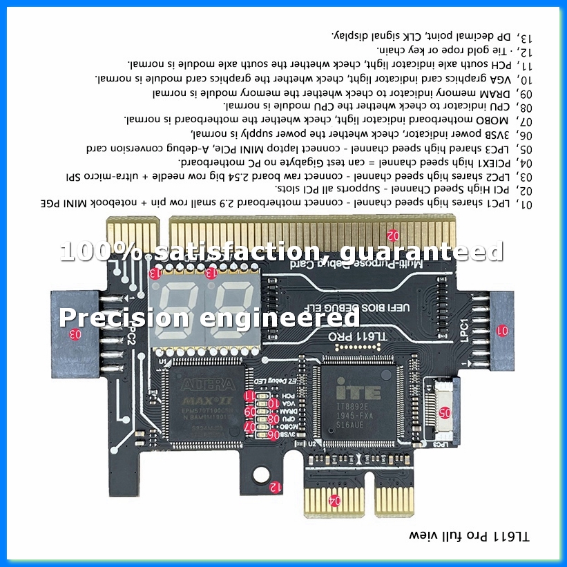Laptops - Scheda Diagnostica TL611 PRO PCIe per