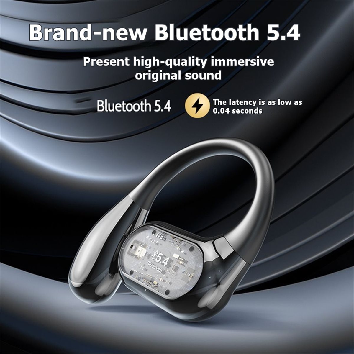 Bone Conduction Running Headphones - Auricolari Wireless SCLS Bluetooth 5.4, Cuffie