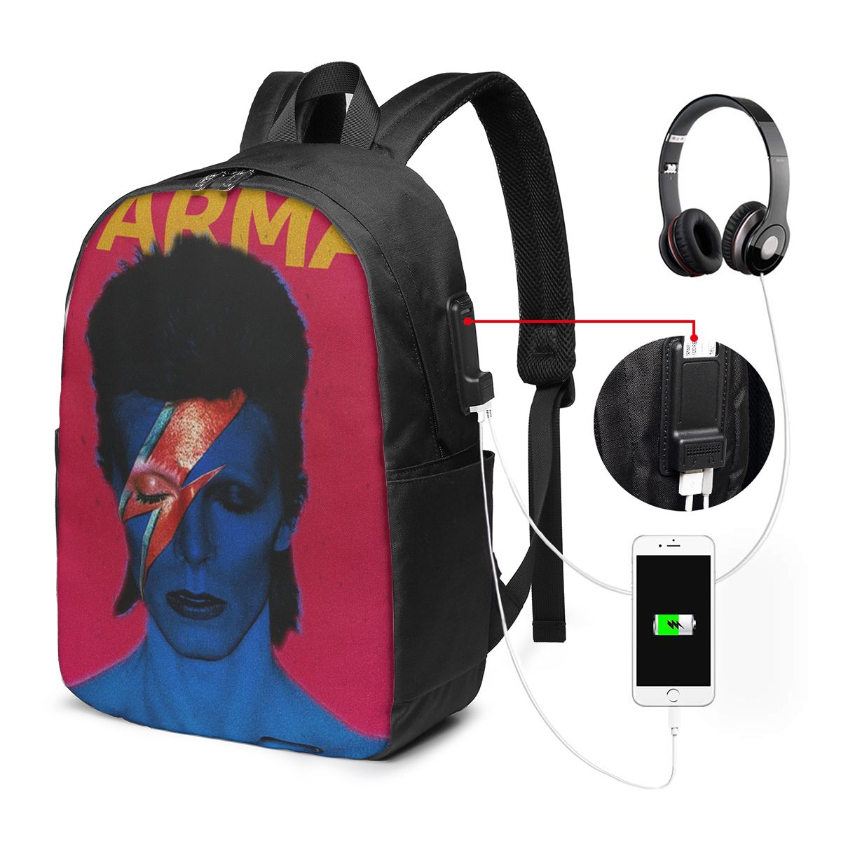 Laptops - Zaino Davids Bowied, borsa da viaggio