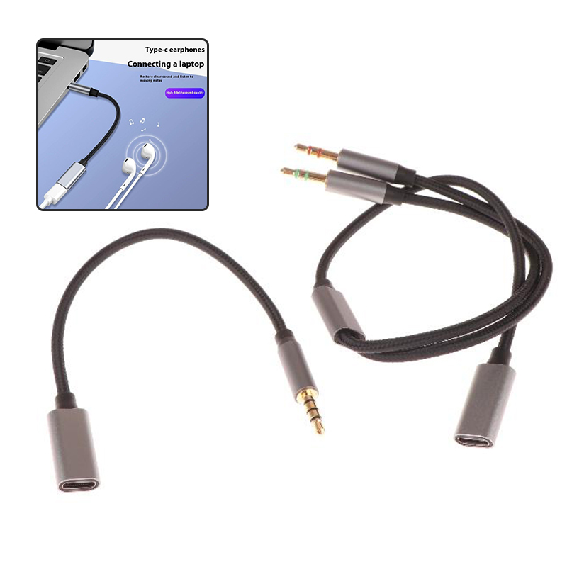 Type C Wired Earphones With Mic - 1 pz telefono tablet accessori per