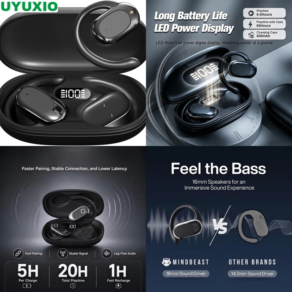 Bone Conduction Running Headphones - Auricolari Open Ear e Cuffie Wireless