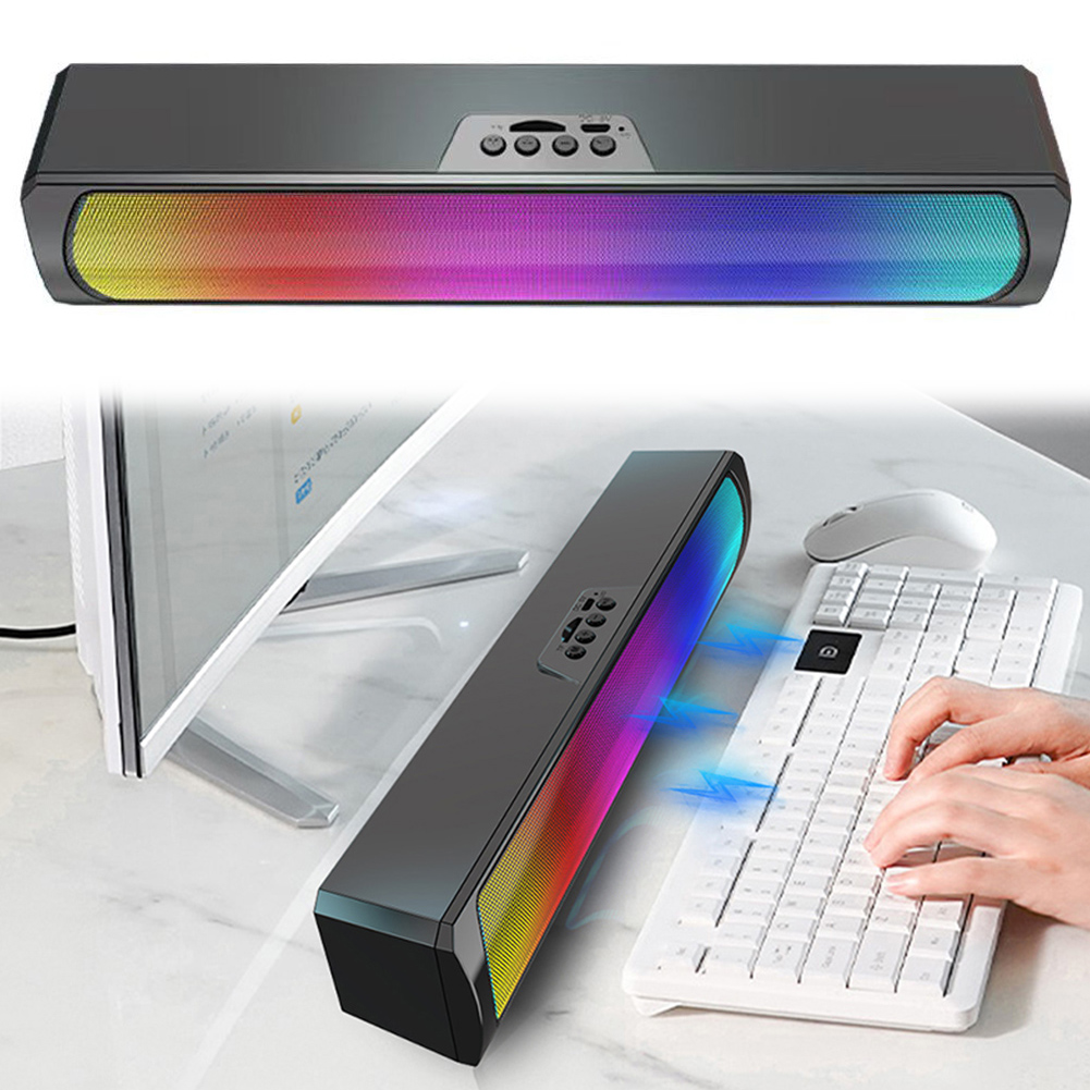 Rgb Computer Soundbar For Pc - Soundbar per Computer Portatile con Altoparlanti