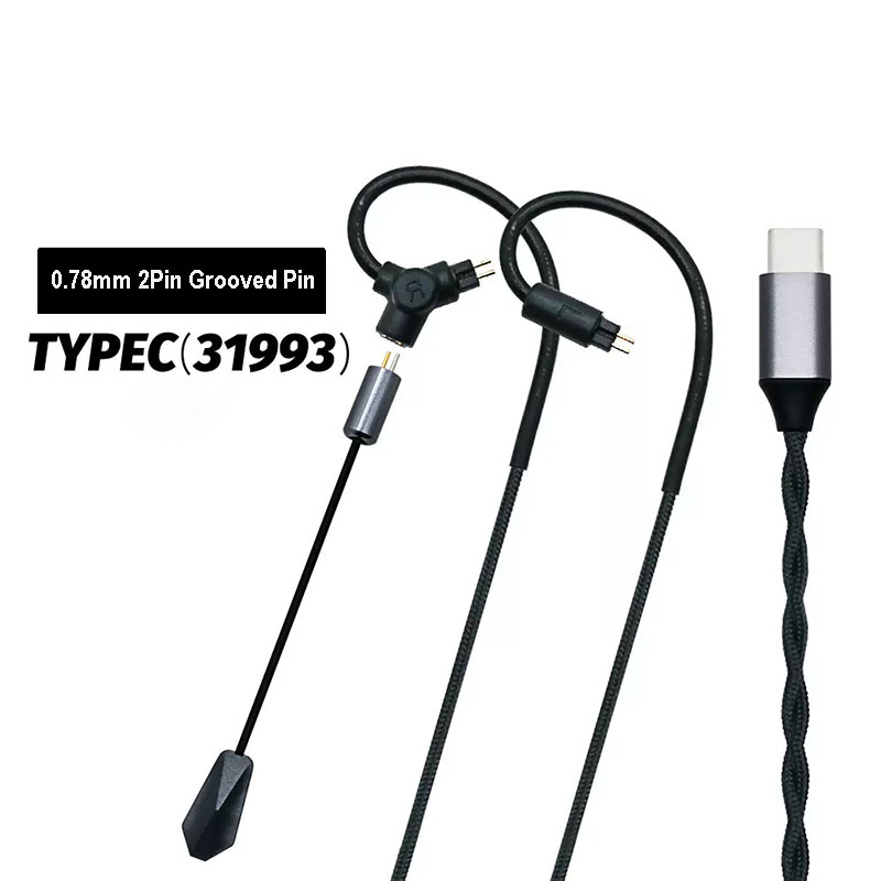 Type C Wired Earphones With Mic - Cavo per Auricolari da Gaming 0.78