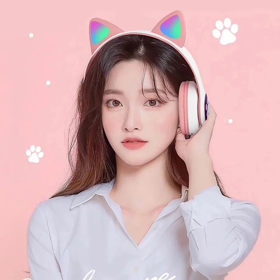 Nuovissime Cuffie Wireless STN - Cat Ear Bluetooth Headset Led recensione e prezzo