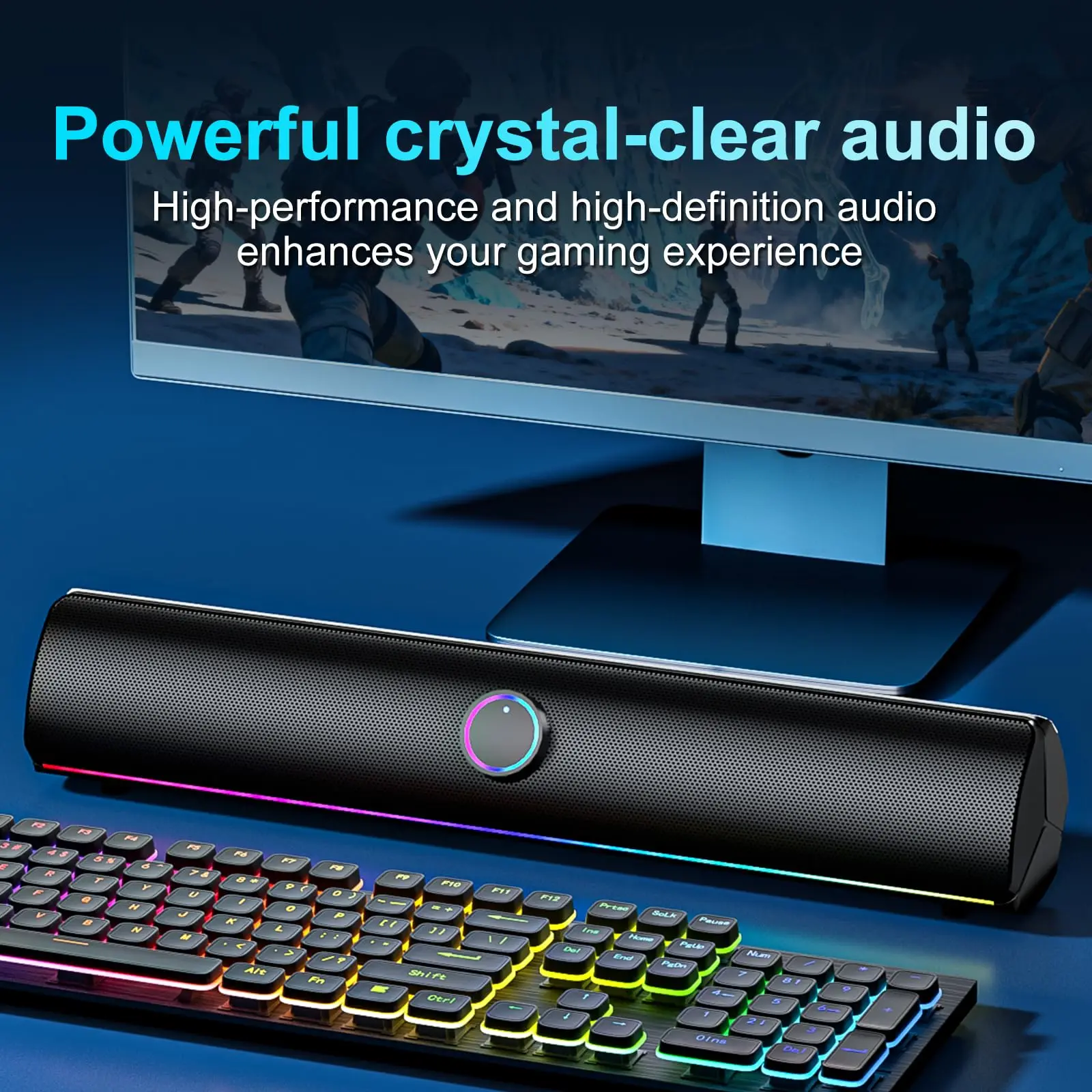 Soundbar da Gaming, Altoparlan - Rgb Computer Soundbar For Pc recensione e prezzo