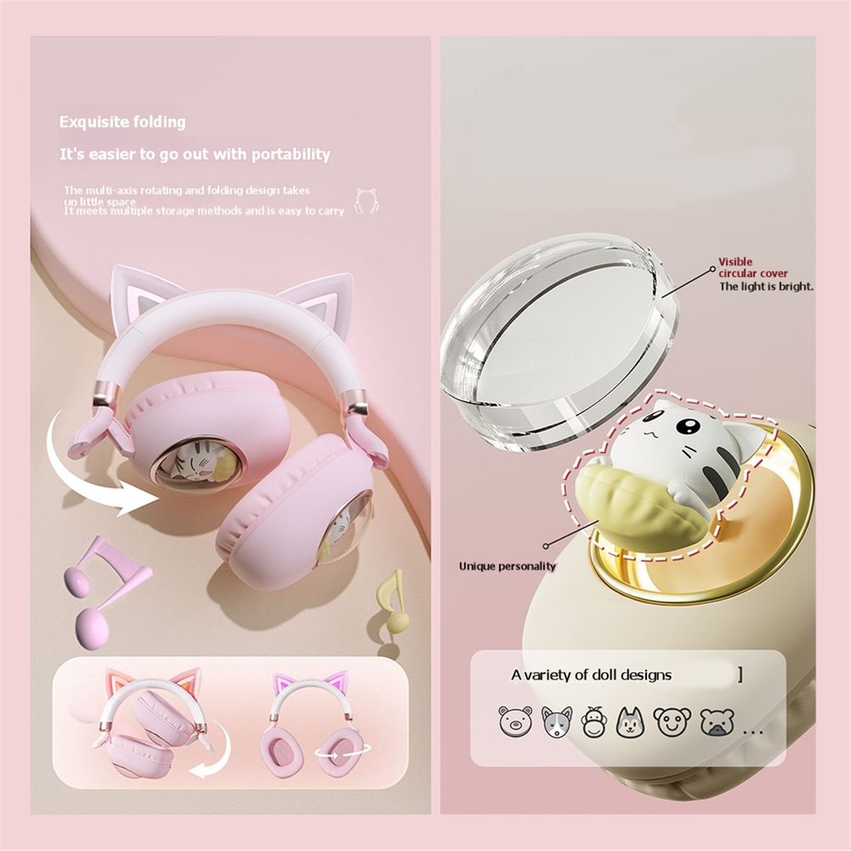 [VALUE PACK] Cuffie Wireless B - Cat Ear Bluetooth Headset Led recensione e prezzo