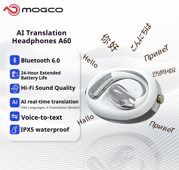 Auricolari Traduttori AI A60 p - Headphones recensione e prezzo