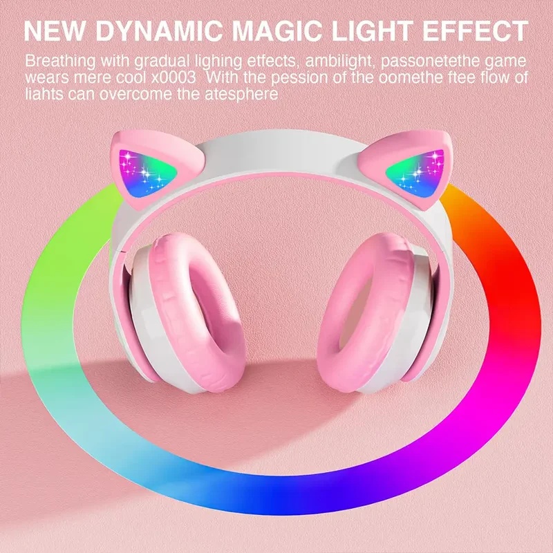 Cuffie Bluetooth Wireless T28, - Cat Ear Bluetooth Headset Led recensione e prezzo