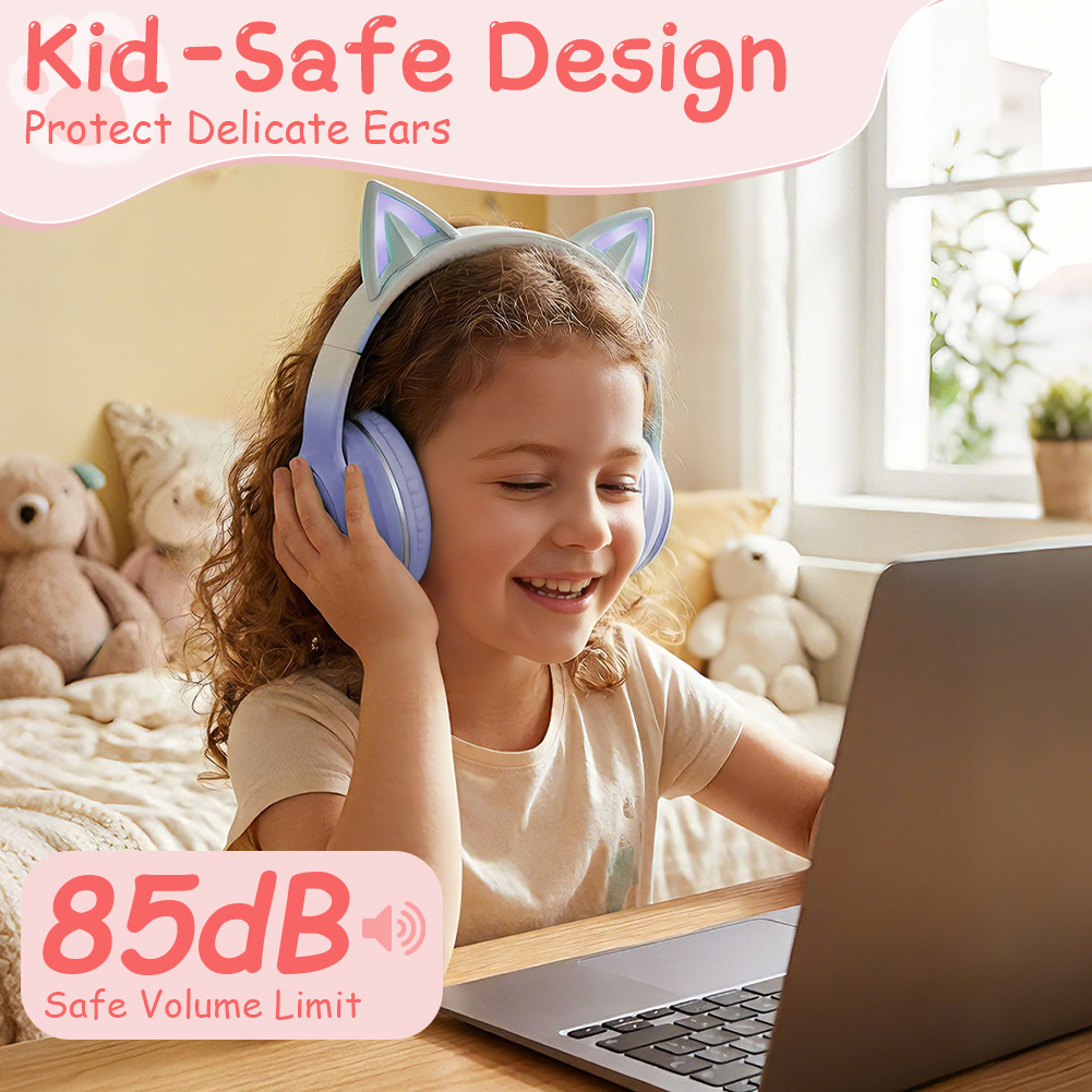 Adorabili cuffie wireless con  - Cat Ear Bluetooth Headset Led recensione e prezzo