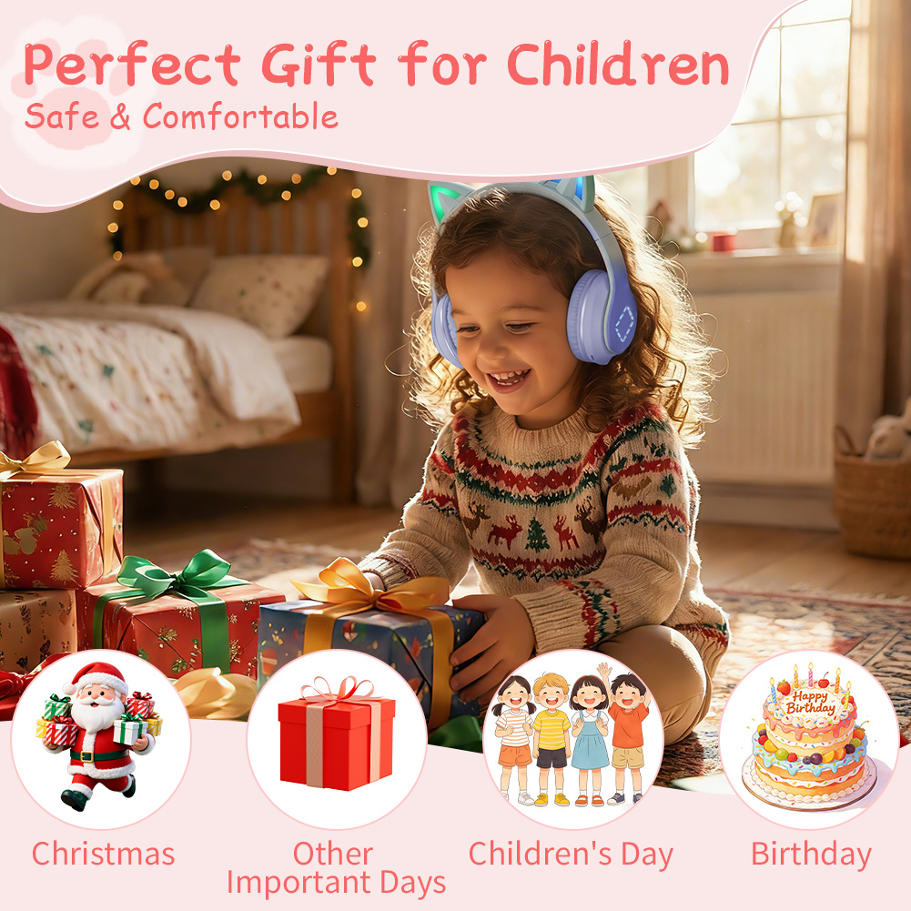 Adorabili cuffie wireless con  - Cat Ear Bluetooth Headset Led recensione e prezzo