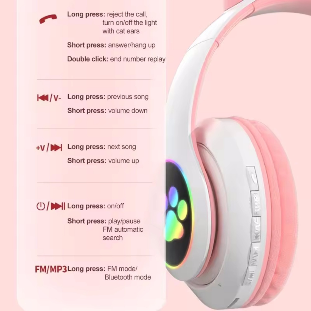 Cuffie Bluetooth con Orecchie  - Cat Ear Bluetooth Headset Led recensione e prezzo