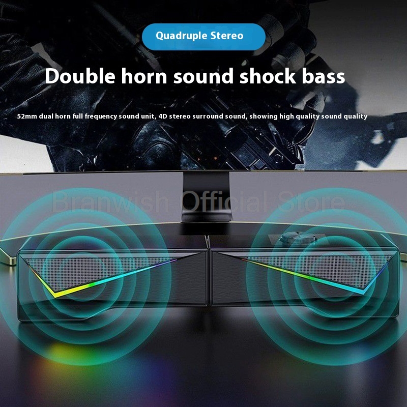 Soundbar da gioco RGB con alto - Rgb Computer Soundbar For Pc recensione e prezzo