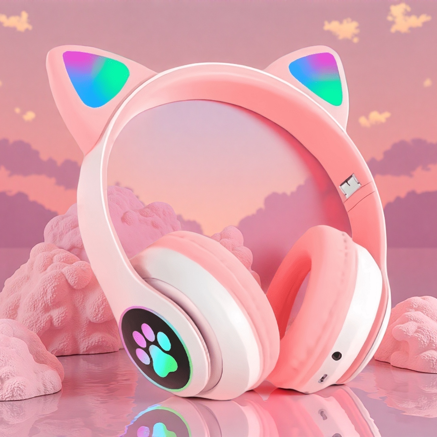 Nuova luce flash Cuffie wirele - Cat Ear Bluetooth Headset Led recensione e prezzo