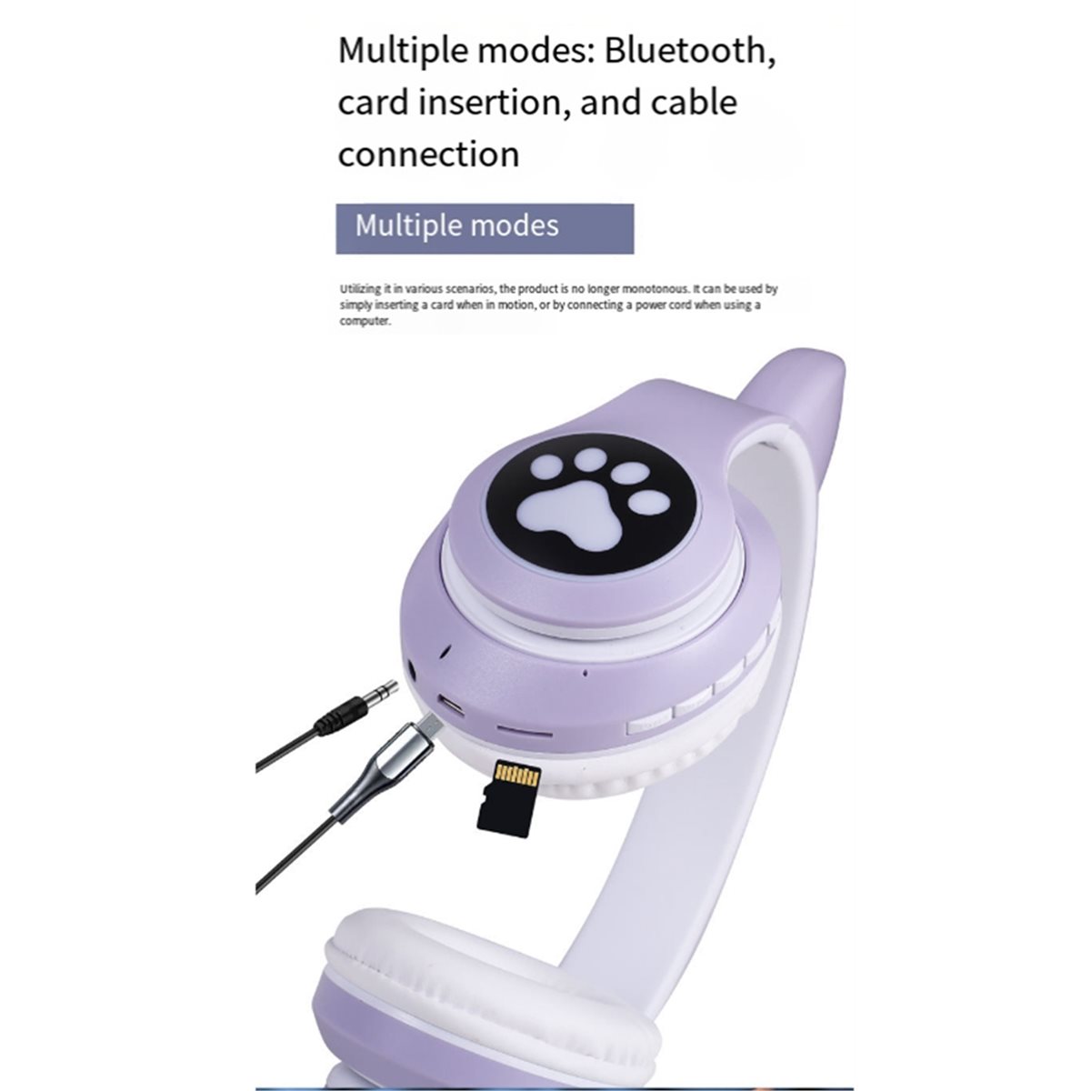 DT75BG Cuffie Bluetooth con Or - Cat Ear Bluetooth Headset Led recensione e prezzo